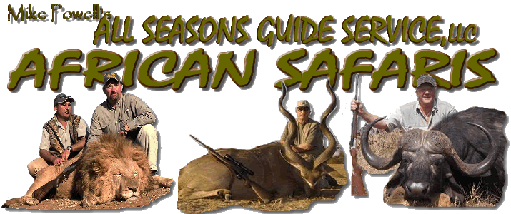 All Seasons African Safaris Big Game Hunting Area.