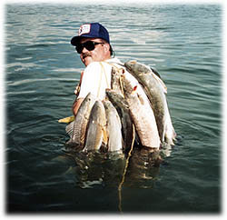 Saltwater fishing: Capt. Lynn Smith shows how fly fishing, wade fishing, and drift fishing are all useful in the Texas mid coast area, near Port O'Connor, Espiritu Santo Bay, and San Antonio Bay.